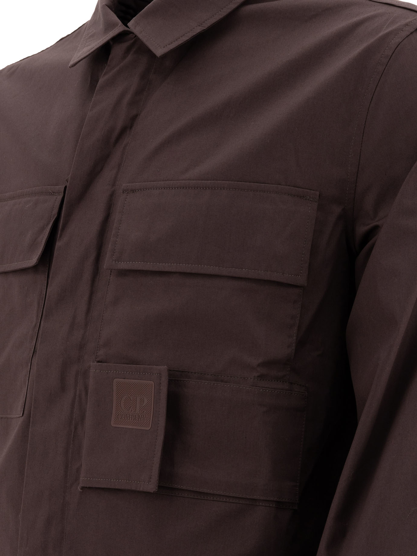 C.P. COMPANY Brown The Metropolis Serie Utility gabardine overshirt